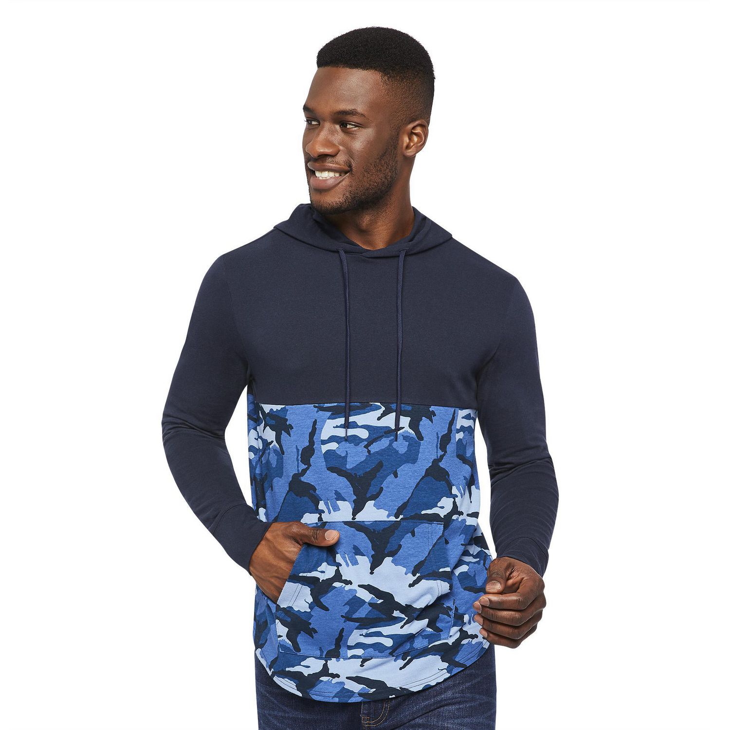 George Men's Long Sleeve Popover Blocked Hoodie | Walmart Canada