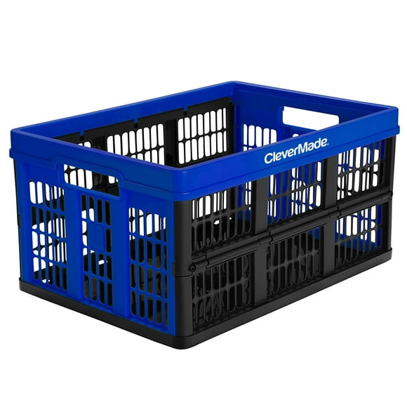 CleverMade 45L Grated Wall CleverCrate - Royal Blue