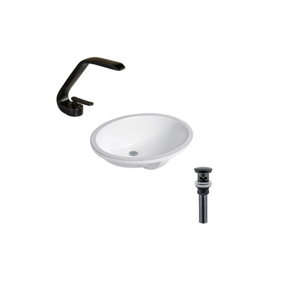 DROP Bath and Kitchen DR091105 Undermount Bathroom Sink Set