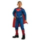 Costume de Superman à poitrine musclée Batman v Superman : Dawn of Justice de Rubie's pour enfants – image 1 sur 2