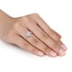 Bague de fiançailles auréole torsadé Miabella avec diamants 1/5 CT poids total en argent sterling – image 4 sur 5