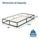 Zinus Joseph Cadre de lit à profil bas de 25,4 cm (10 po) Platforma / base de matelas / sommier facultatif / soutien avec lamelles de bois – image 2 sur 7