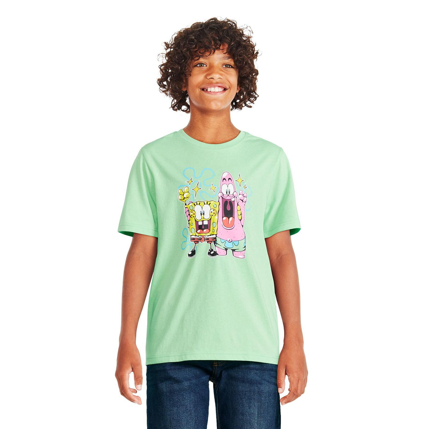SpongeBob SquarePants Boys' Short Sleeve Tee, Sizes XS-L