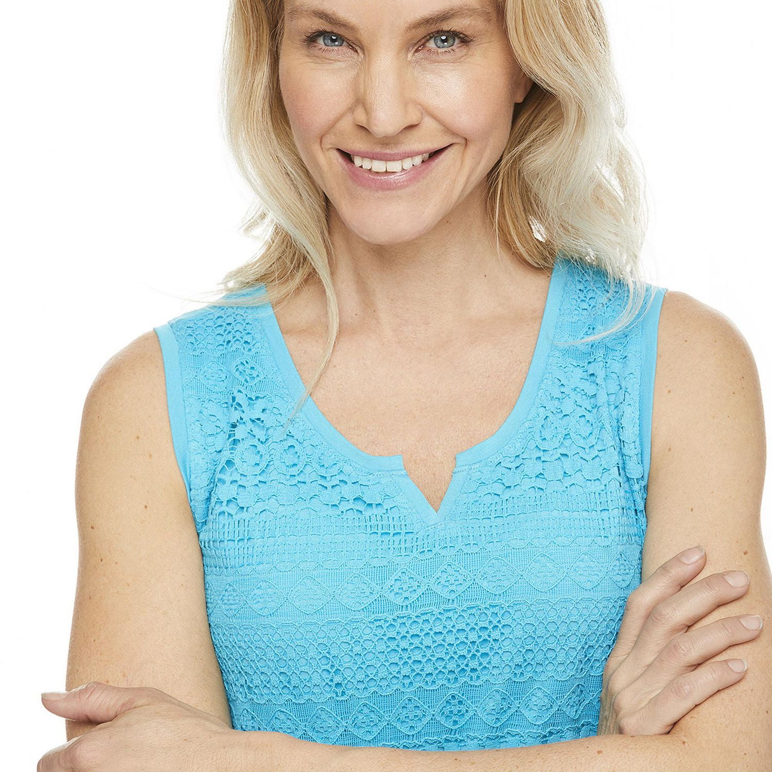 Penmans Women's Sleeveless Crochet Front Tank