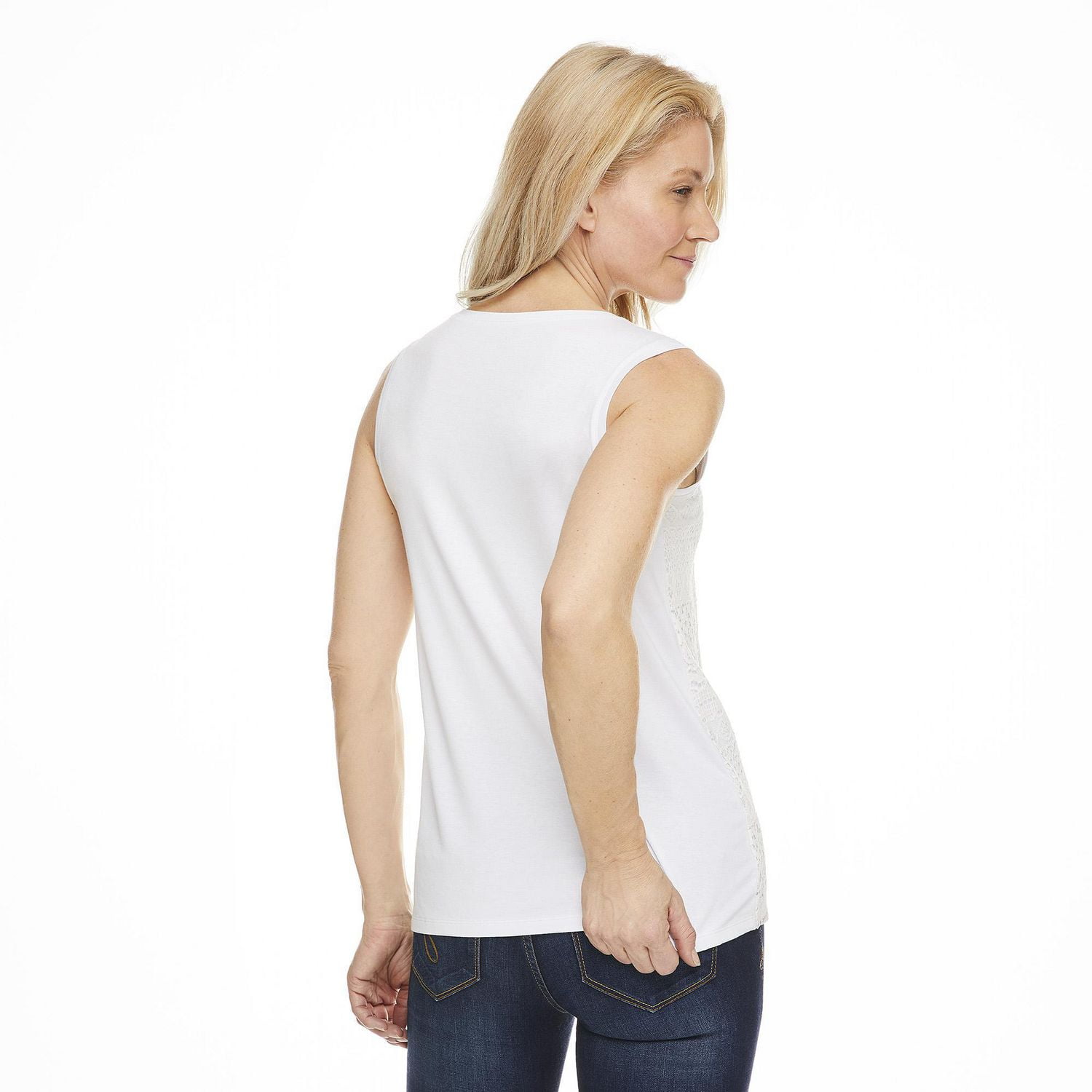 Penmans Women's Sleeveless Crochet Front Tank