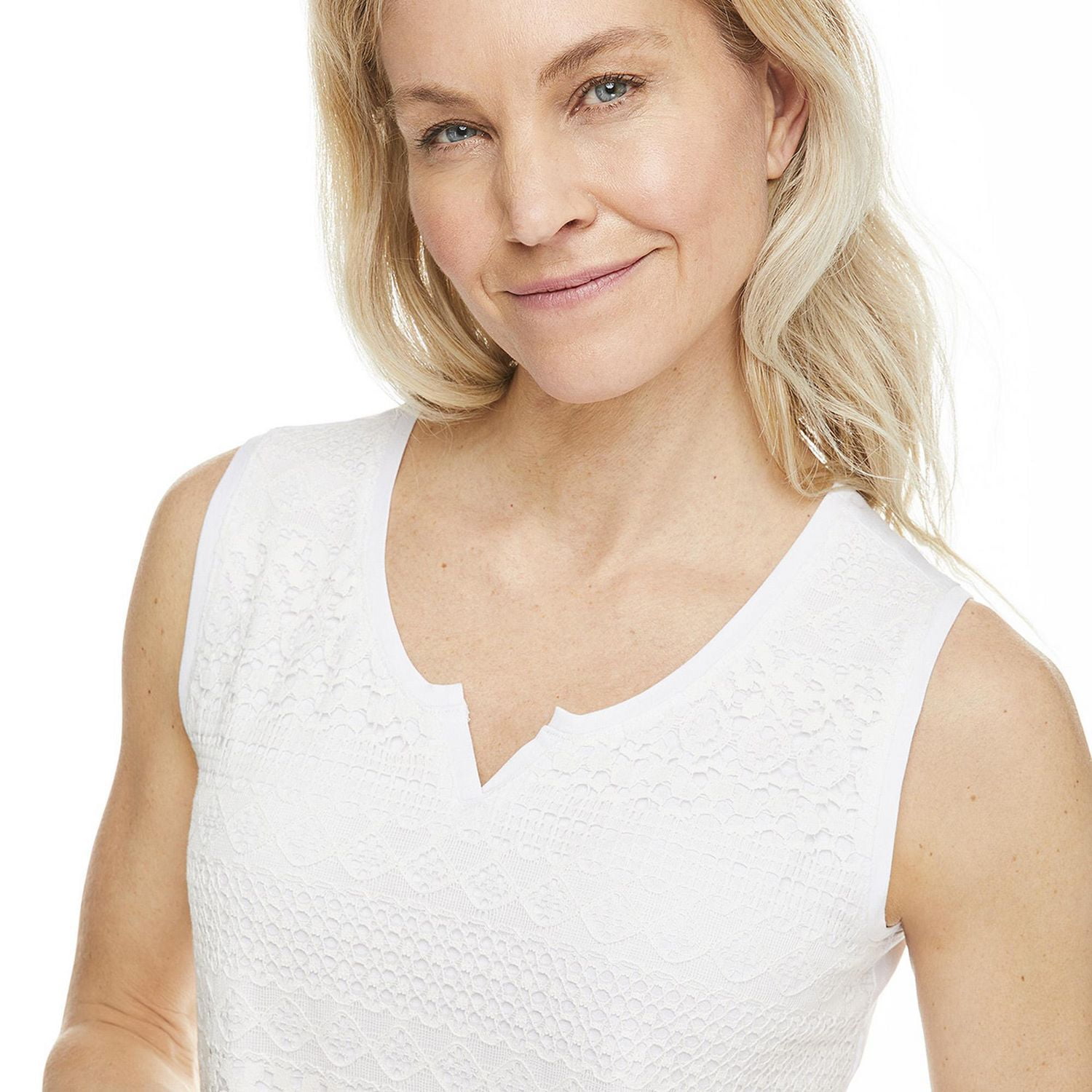 Penmans Women's Sleeveless Crochet Front Tank