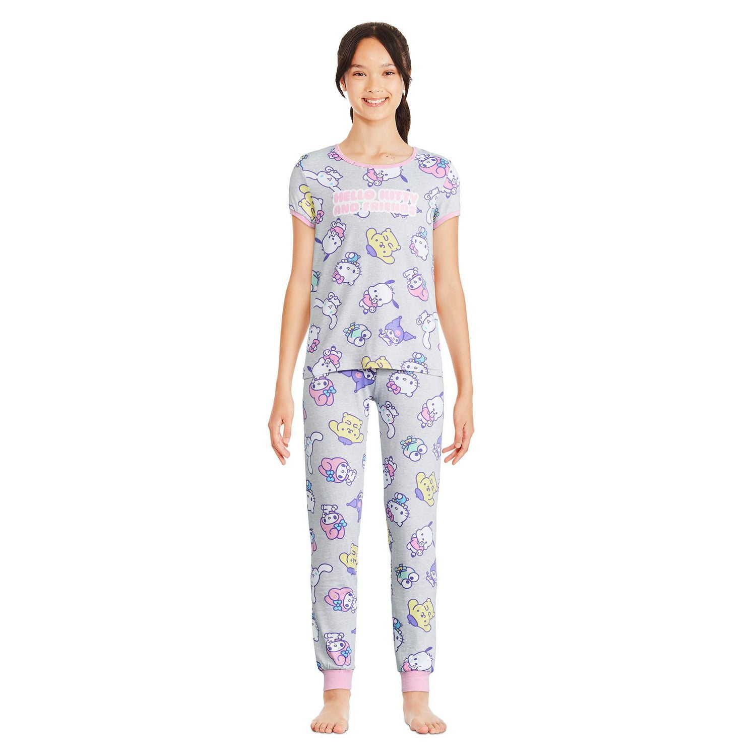 Hello Kitty and Friends Girls' Pajama 2-Piece Set