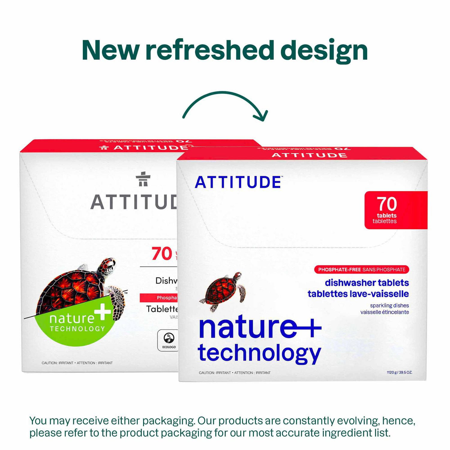 ATTITUDE Dishwasher Pods, Unscented, 70 Count