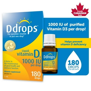 Ddrops® Liquid Vitamin D3 Vitamin Supplement, 1000 IU