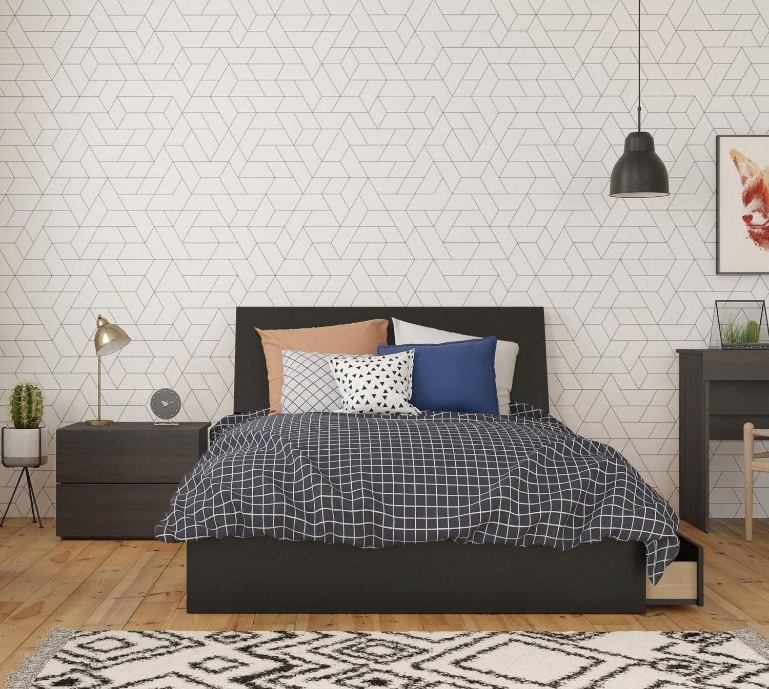 Nexera Zamora 3 Piece Bedroom Set Ebony And Black Walmart Canada