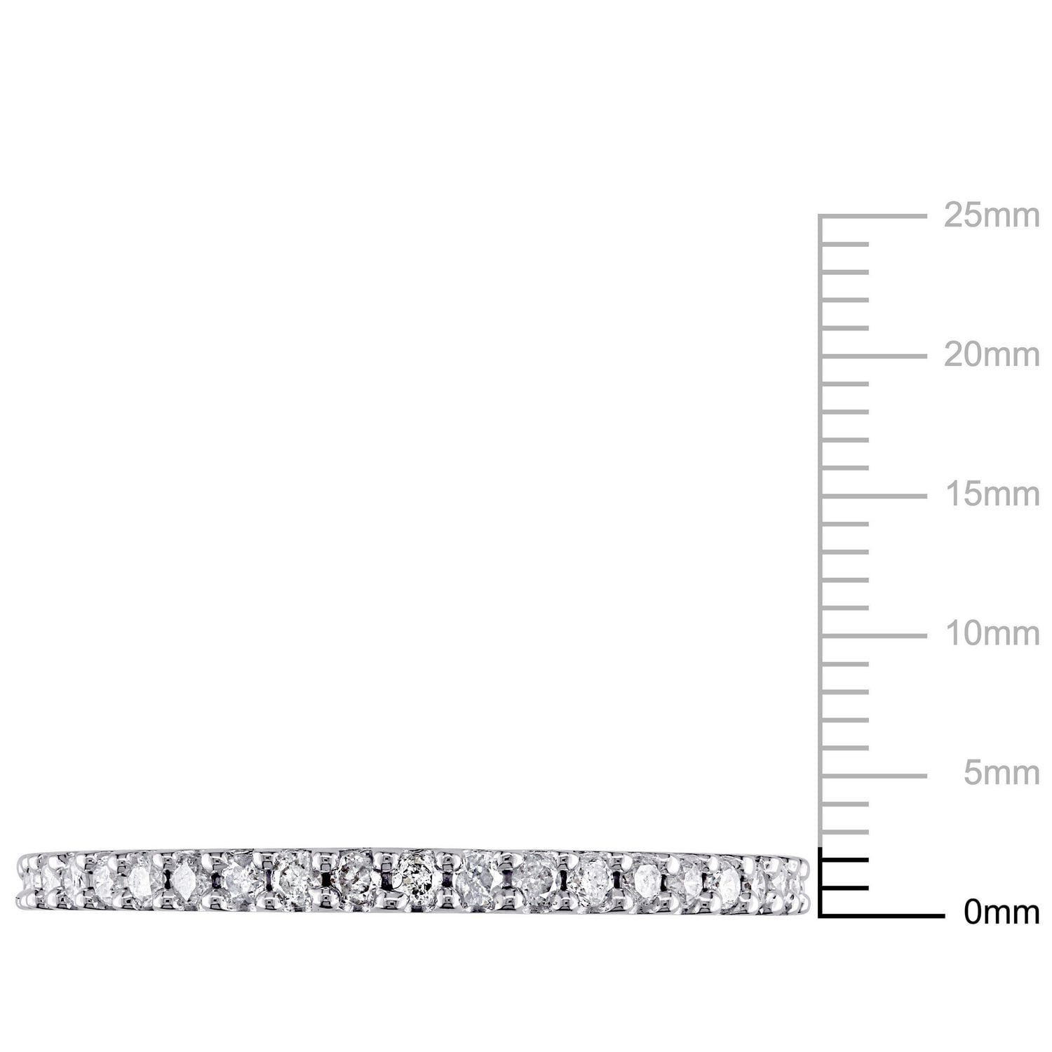 Miabella 0.25 Carat T.W. Diamond 10 K Yellow Gold Anniversary Ring