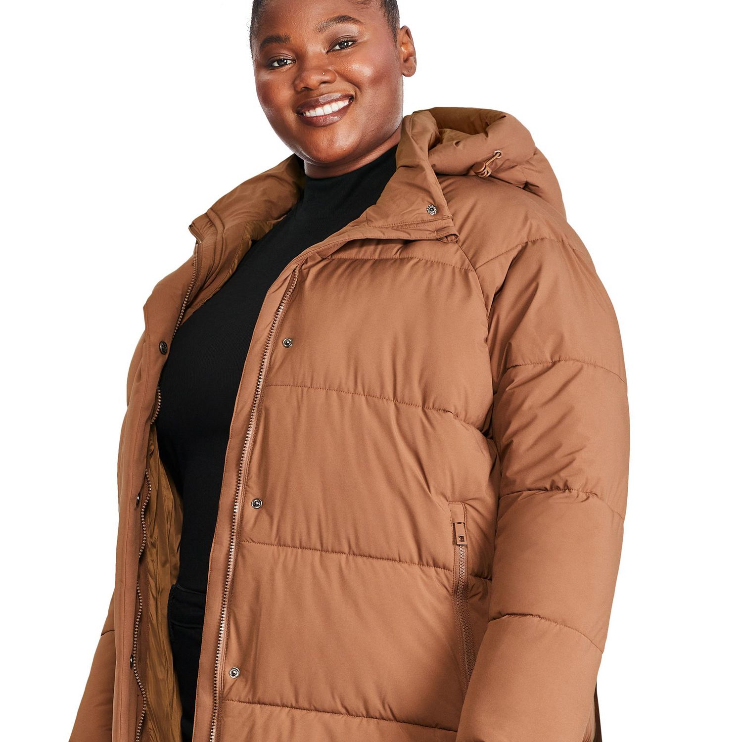 Plus size ladies hot sale puffer jacket