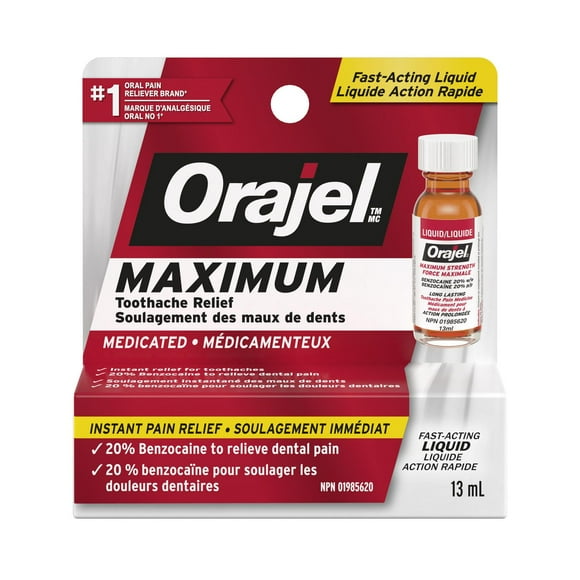 Liquide Orajel®- Force maximale pour maux de dents 13 mL Orajel® Soulagement maximal