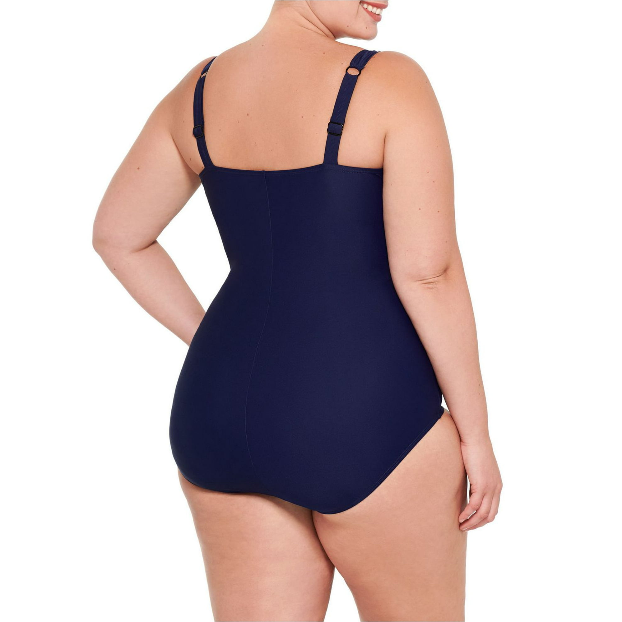  KRLAGAPAS Womens Sapphire Blue Sexy One Piece Bathing Suit  Tummy Control Swimsuit