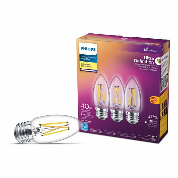 Philips LED 50W GU10 WarmGlow 3Pk