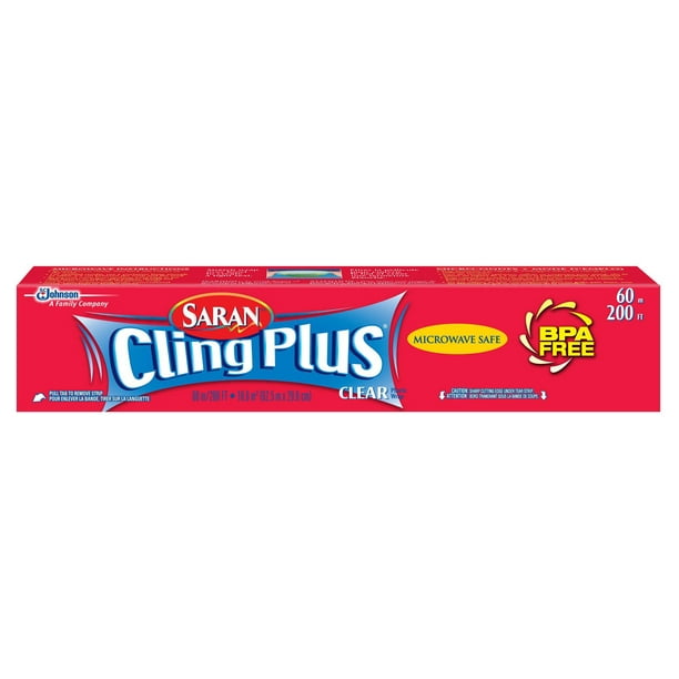 Ziploc Saran Cling plus Clear Plastic Wrap Walmart.ca
