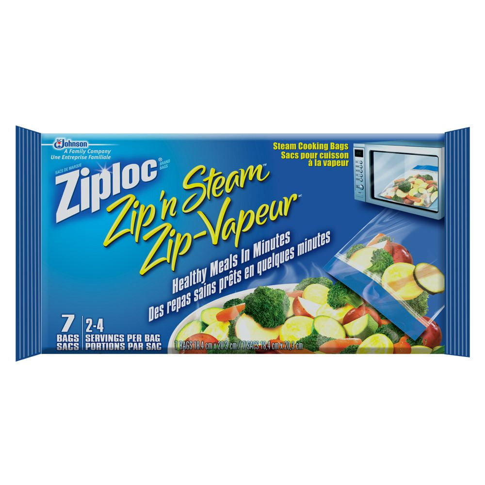 Ziploc Zip'N Steam Cooking Bags, 10 ct-2 pack : : Home