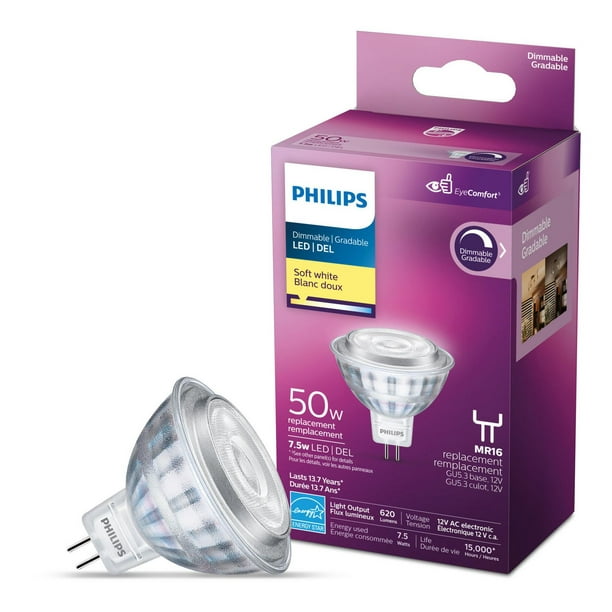 Ampoule LED PHILIPS 8,8 W 60 W A19 GU24, blanc brillant 