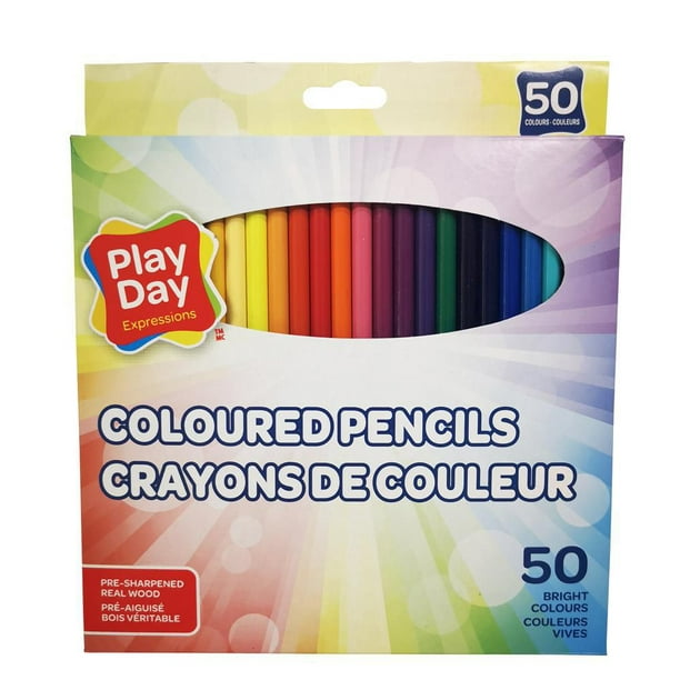 Playday 50 Crayons De Couleur emballés dans une boîte en papier