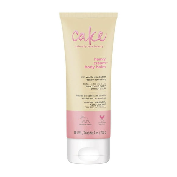 Cake Beauty Body Balm, Heavy Cream - Rich, Deeply Nourishing Body Butter Balm - For Hydrated, Softer & Smoother Skin – Shea Butter & Aloe Vera – For Dry Skin - 7 Fl Oz, Nourishing Body Butter Balm