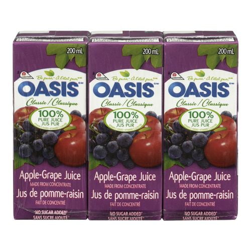 Oasis Apple Grape Juice, 3x200ML Walmart Canada