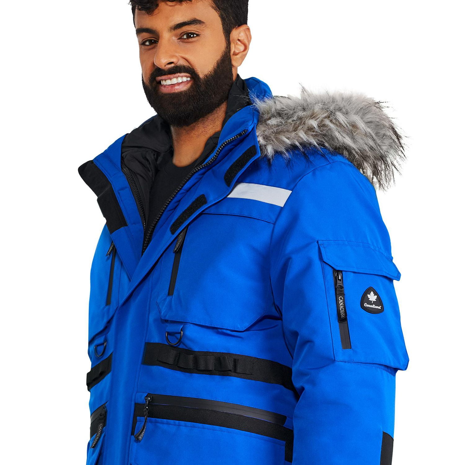 Longline Cargo Jacket Men - Designer Convertible Jacket Bag