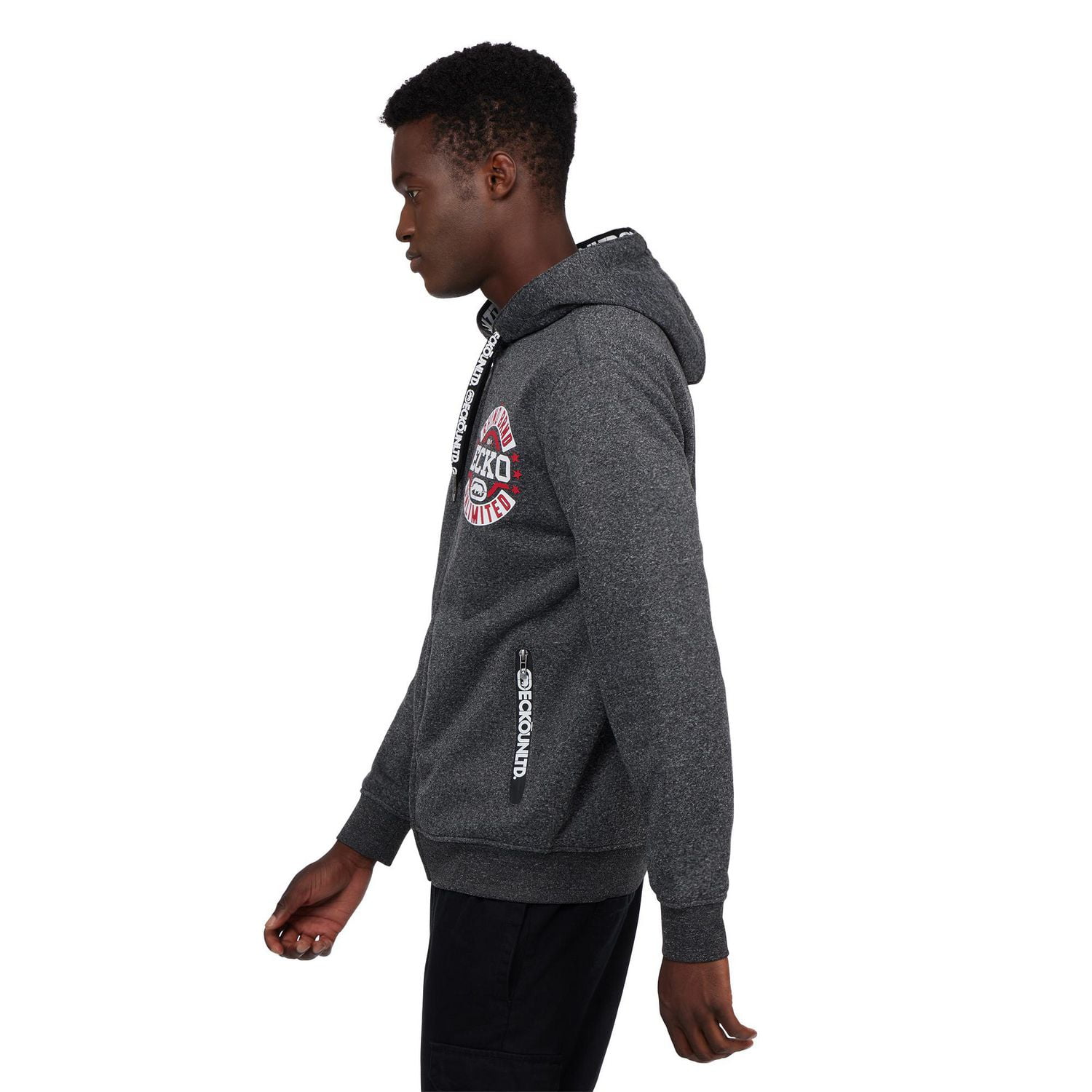 ECKO UNLTD Men’s Zip and Tape Twill Hoodie