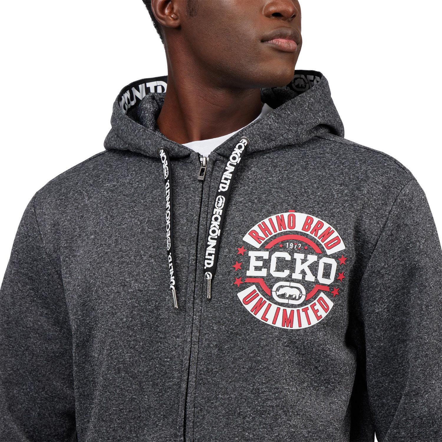 ECKO UNLTD Men’s Zip and Tape Twill Hoodie