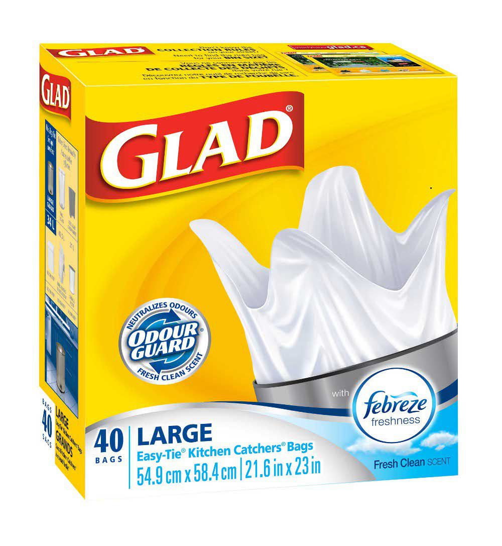 Glad Kitchen Catchers Large 40 Ct Walmart Canada   178955 