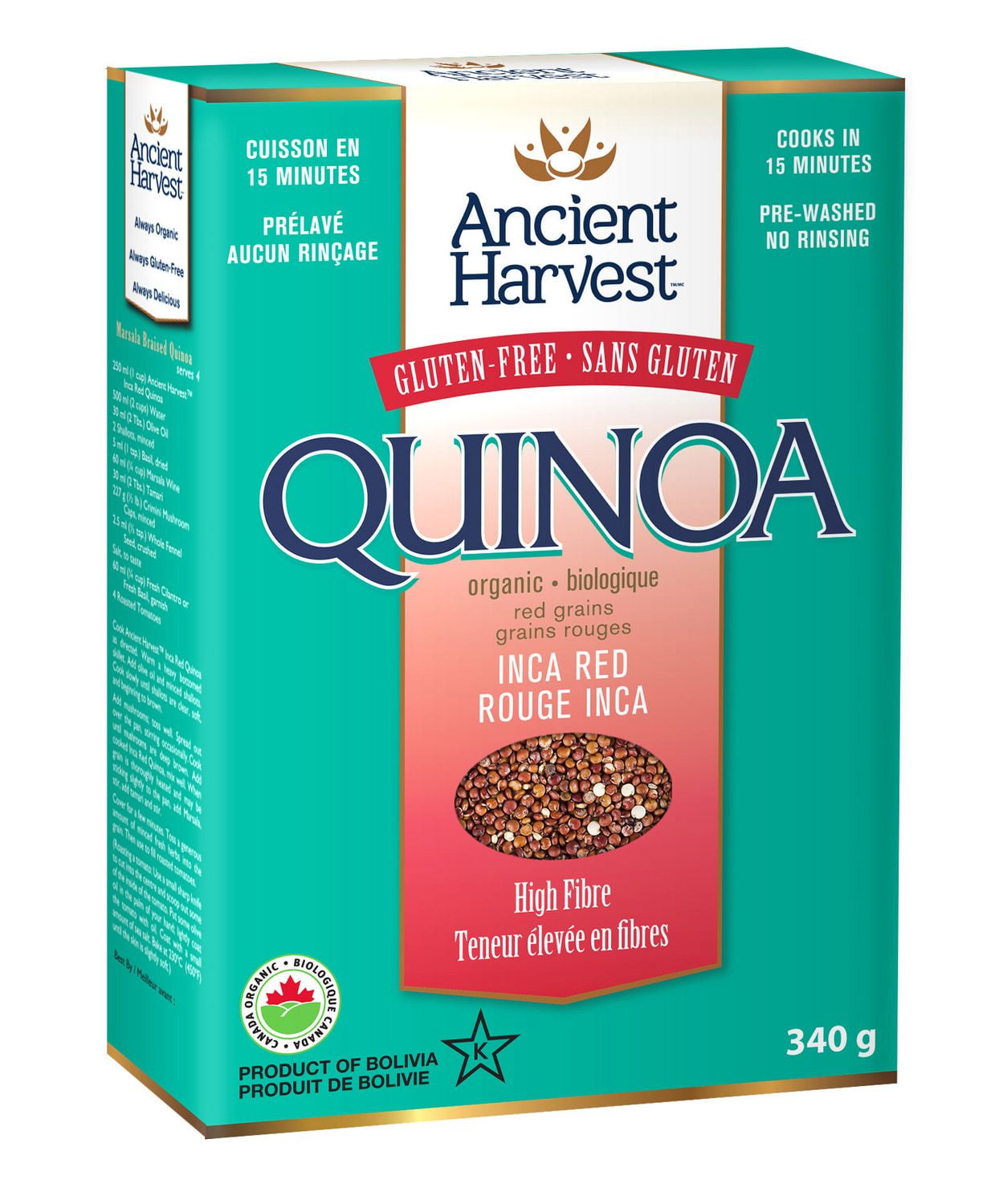 Ancient Harvest GlutenFree Inca Red Quinoa Grain 340 G Walmart Canada