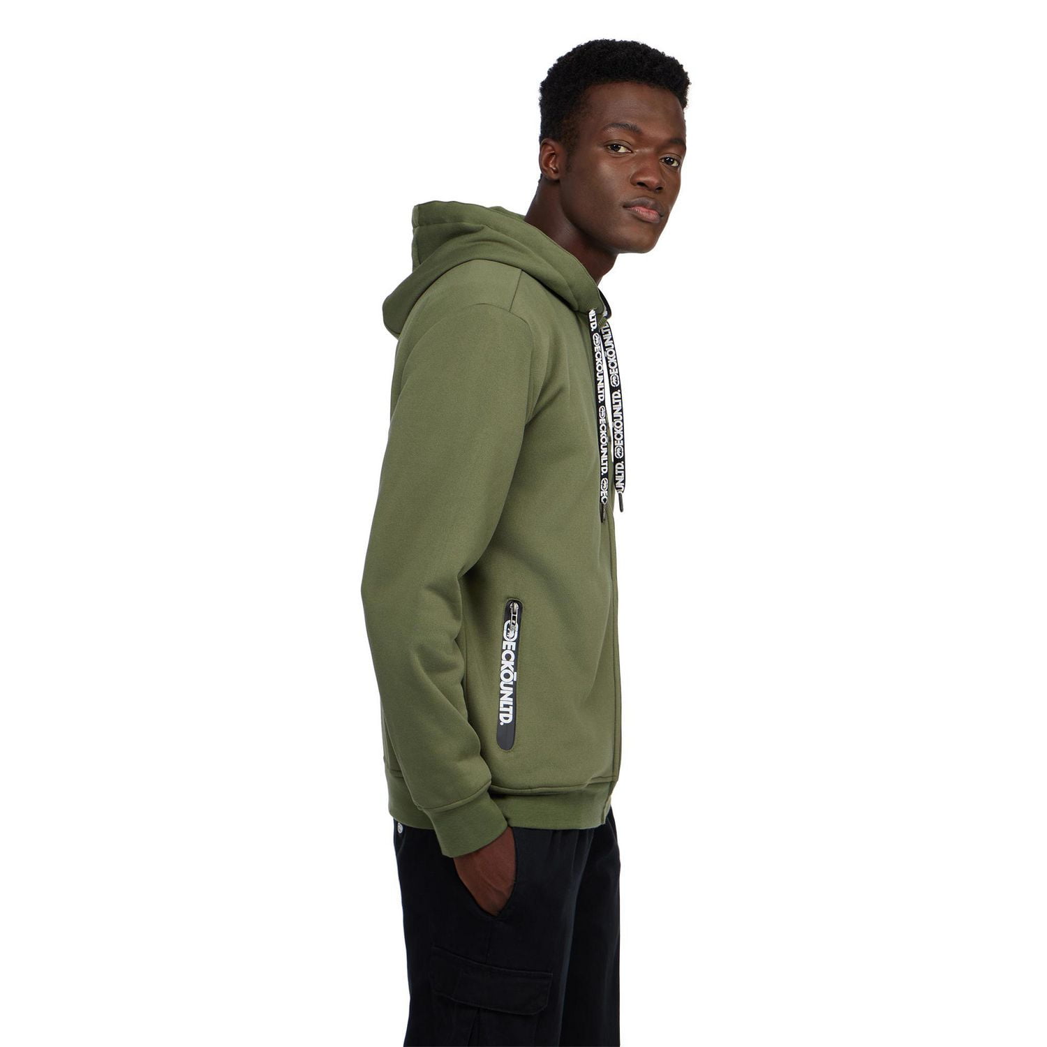 ECKO UNLTD Men’s Zip and Tape Twill Hoodie