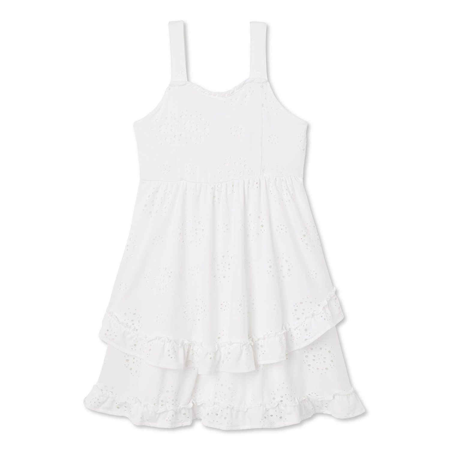 Justice Girls' Tiered Eyelet Dress