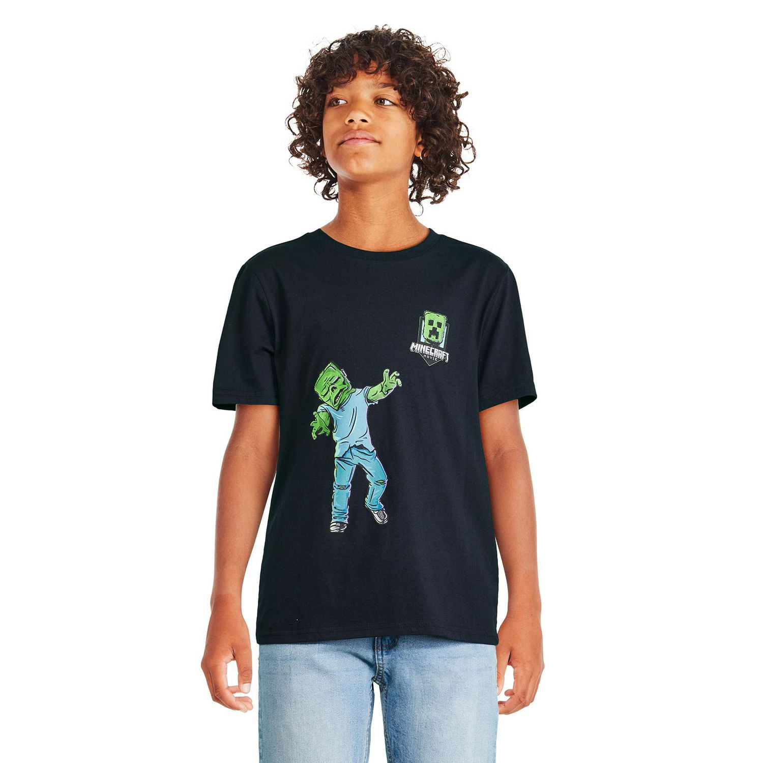 T-shirt avec imprimé graphique Minecraft Movie pour garçons