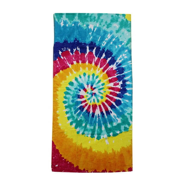 MAINSTAYS BEACH TOWEL -- Tie Dye 