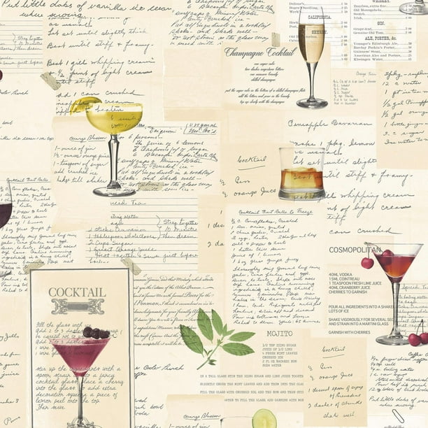 Papier peint « Cocktails » de Modern Living