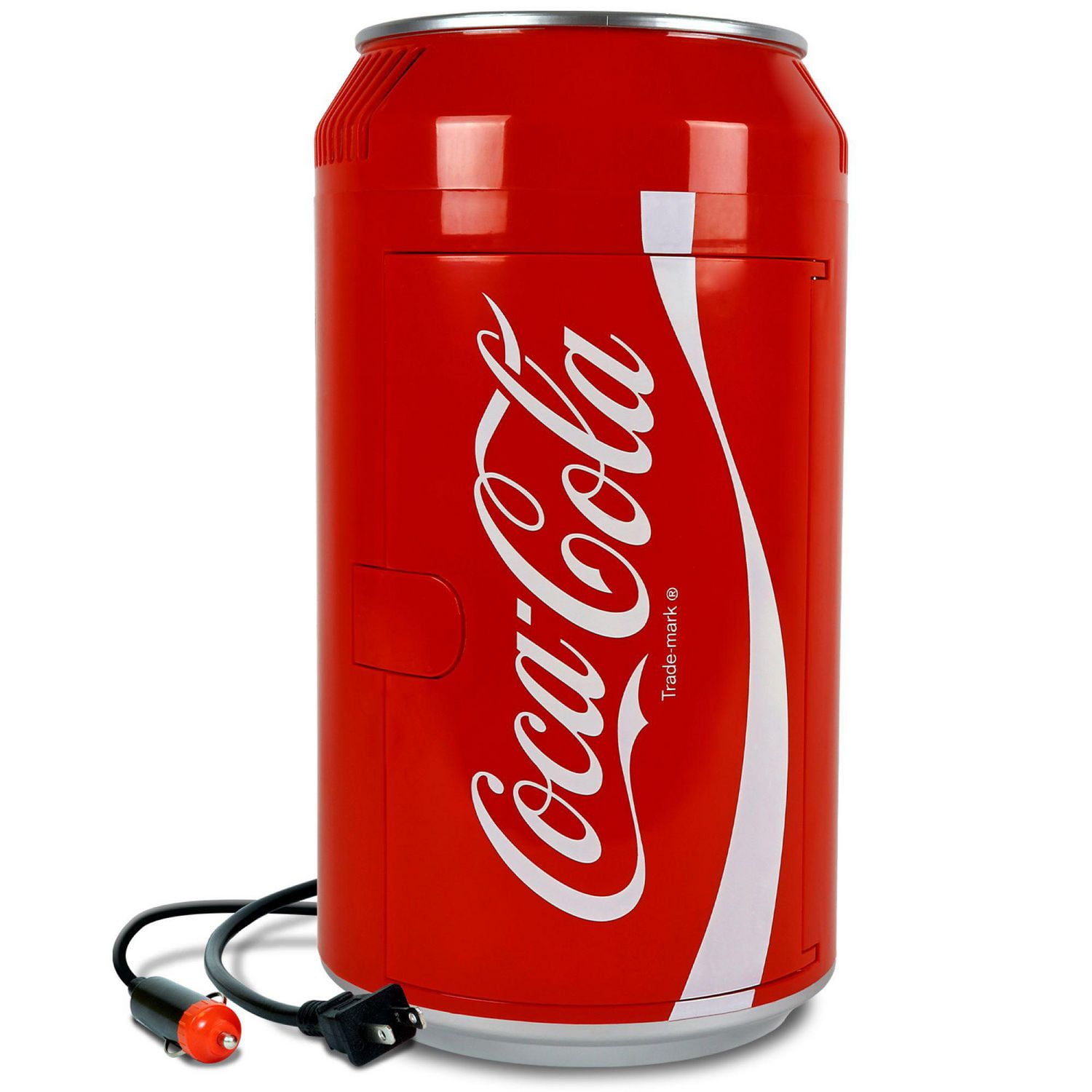 Coca-Cola 8 Can Portable Mini Fridge w/ 12V DC and 110V AC Cords, 5.4L (5.7  qt) Can Shaped Personal Cooler, Red, Travel Fridge for Drinks, Snacks,  Lunch, Home, Office, Dorm Room, RV 