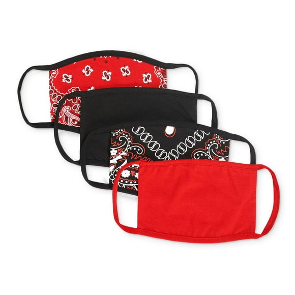 Five by Five Reusable Comfy Fashion Mask Cover Protection Fun Cute Print Unisex Multi – Pack of 4