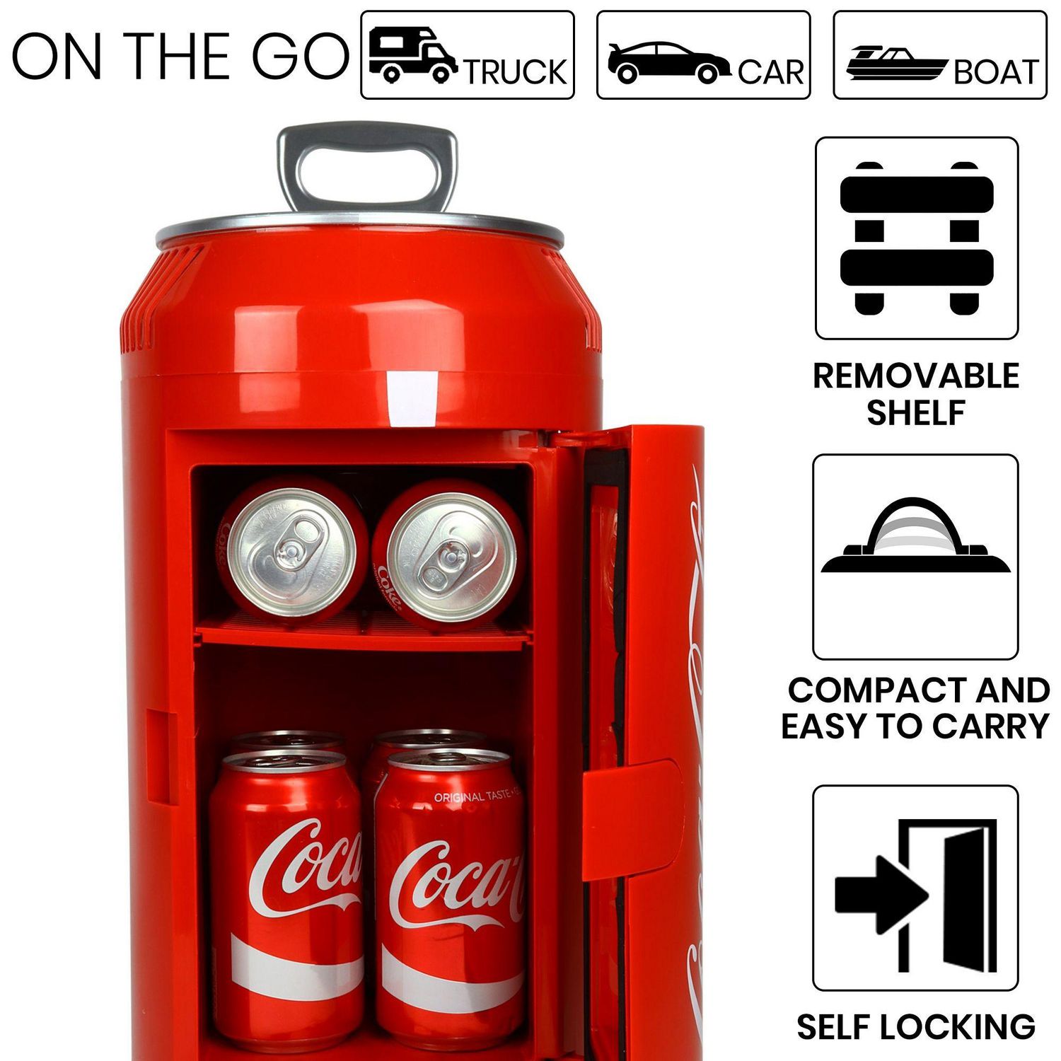 Coca cola 8 can sales mini fridge