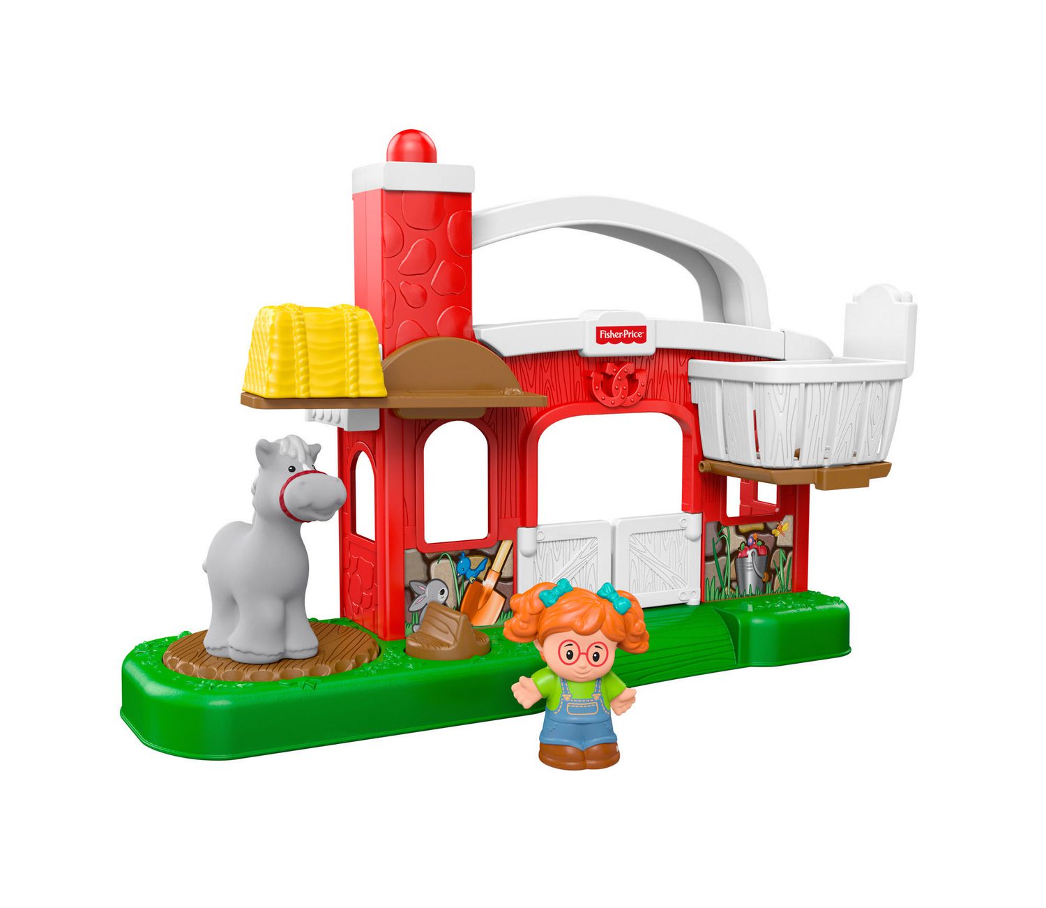 Fisher-Price Little People Hay Stackin' Stable Music Sounds Phrases Playset 