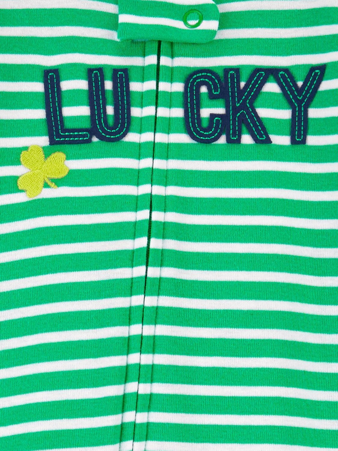 Child of Mine made by Carter's Infant Boys' Cotton  1-piece Pyjama - Green Stripe