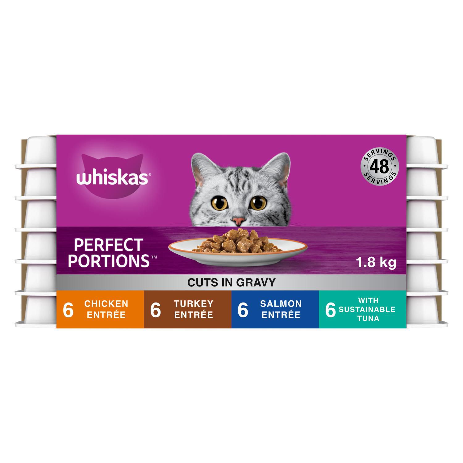 Whiskas Perfect Portions Cuts in Gravy Variety Pack Wet Cat Food