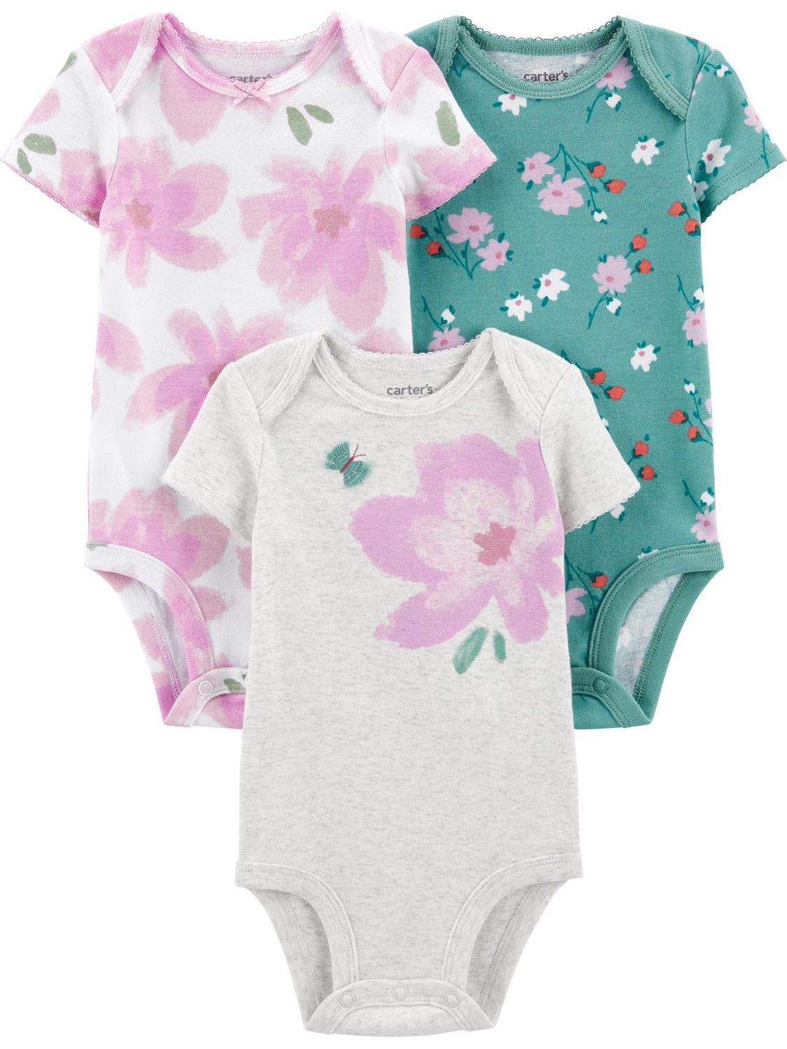 Child of Mine made by Carter's 3Pack Newborn Girls Bodysuits