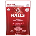 thumbnail image 1 of HALLS Cherry Flavour Cough Drops, Throat Lozenges, Sore Throat Relief, Mentho-Lyptus,  Prepared in Canada, 1 of 9