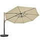 Parasol en porte-à-faux octogonal de 13 pi avec toile acrylique Sunbrella de couleur beige Victoria d'Island Umbrella – image 3 sur 8