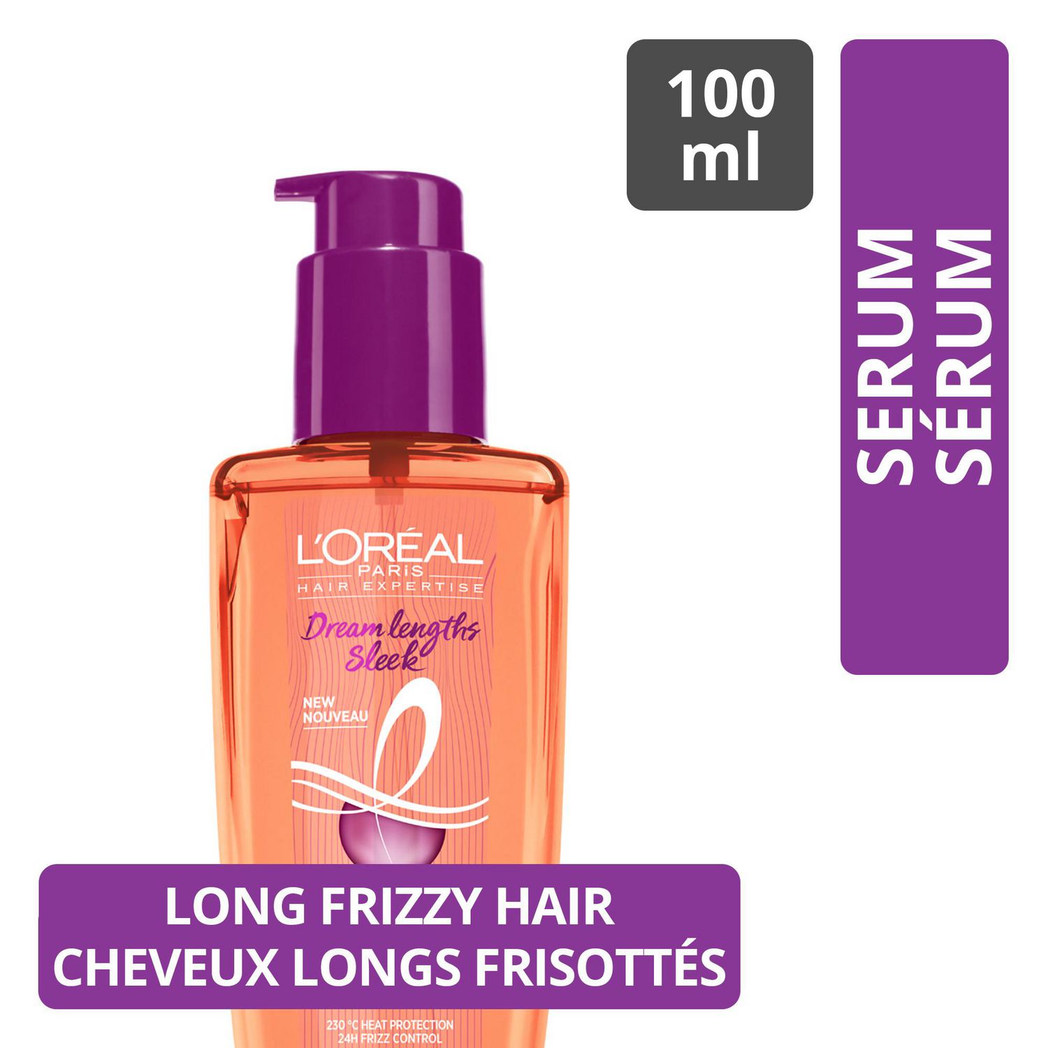 L'Oreal Paris Hair Expertise Dream Lengths Sleek Frizz Eraser Serum |  Walmart Canada