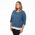 thumbnail image 2 of Penmans Plus Women's 3/4 Sleeve Fooler Top, 2 of 6