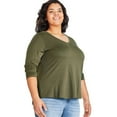 thumbnail image 2 of George Women's Plus V-Neckline Tee, 2 of 6