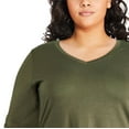 thumbnail image 4 of George Women's Plus V-Neckline Tee, 4 of 6