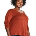 thumbnail image 2 of George Women's Plus V-Neckline Tee, 2 of 6