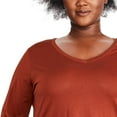 thumbnail image 4 of George Women's Plus V-Neckline Tee, 4 of 6